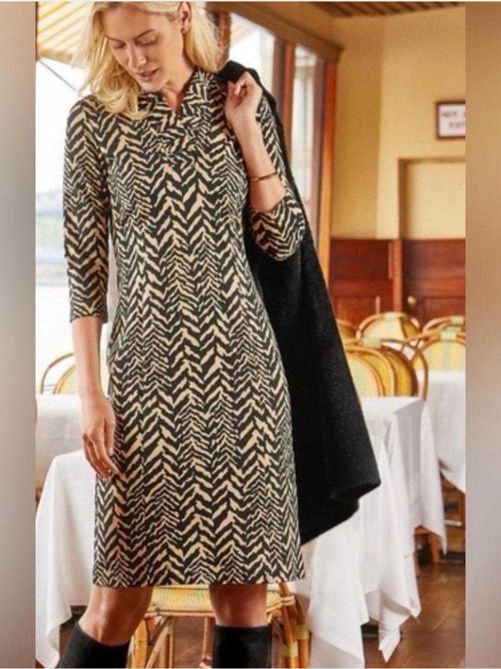 J.‎ McLaughlin Medium Turin Sheath Dress Animal Print Mob Wife Resortwear Preppy